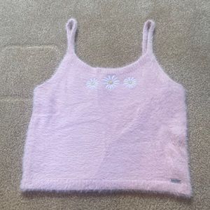 Hollsiter Baby Pink Daisy Wooly Tank